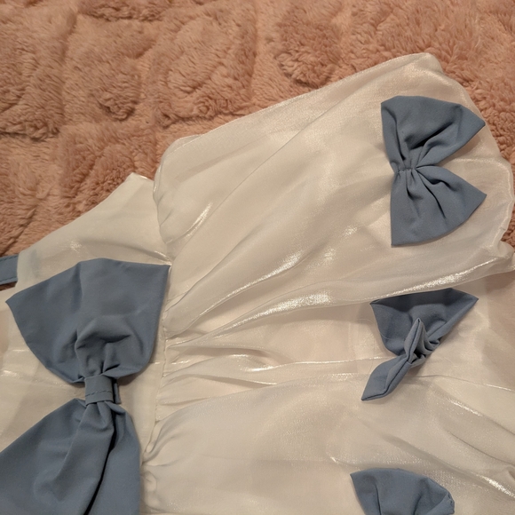 2/$10 🐾 New Size XL Dog Dress - adorable White and Blue Bow Dog Dress - Cat🐾 - Picture 5 of 15